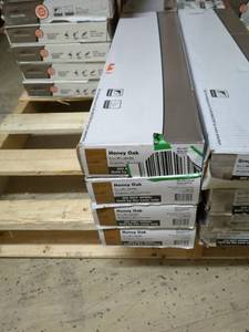lot 114 image: 4 Cases of Honey Oak Laminate Flooring - 24 Planks
