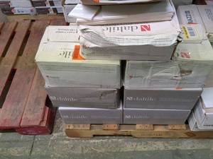 lot 122 image: Lot of 6 Boxes Plus 1 Partial Box of Daltile Restore 3 x 12 Bright White Ceramic Wall Tile
