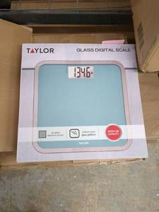 lot 154 image: Taylor Glass Digital Scale with 500 lb Capacity