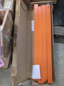 lot 163 image: Set of 4 VEVOR Heavy-Duty Orange Steel Brackets