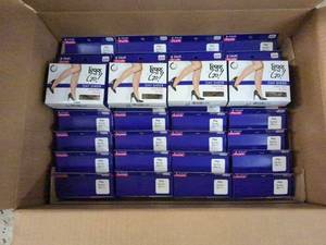 lot 204 image: Collection of 36 Leggs to Go Plus Size Day Sheer Knee Highs - Sun Tan