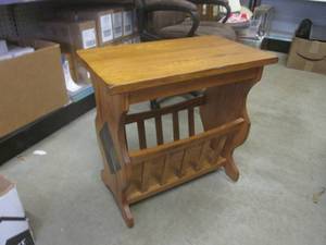 (BR2) Wood Magazine Rack End Table ...
