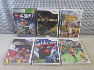 (BSB) 5 Wii Games and 1 XBox 360 Ga...
