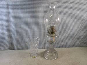(A-4) Vintage Oil Lamp 19 Tall and...