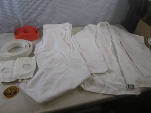 (CS) Karate Top, Pants, 2 Belts, Pa...