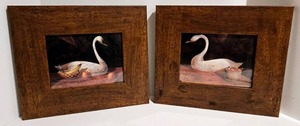 lot 91 image: Pair of Framed ARNIE R. FISK Swan Prints