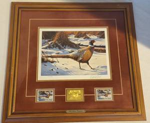 lot 98 image: 1988 Minnesota Pheasant Habitat Print & Stamps by DANIEL SMITH