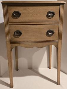 lot 103 image: Vintage Sewing Storage Cabinet wSwing Out Drawer