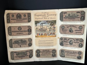 lot 190 image: Vintage Cheerios Album of Confederate Money 1955 Original Reproduction
