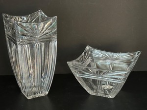lot 185 image: WATERFORD Marquis Odyssey Tall Vase & Bowl - Qty 2