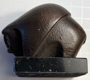 lot 15 image: Contemporary Bronze Sculpted Buffalo on Marble Pedestal by LLARGA - Designed by A. PAOR