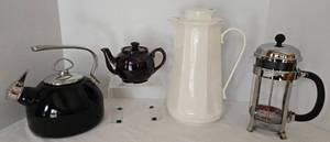 lot 201 image: BODUM Coffee Press, CHANTEL & SADLER Teapots & THERMOS Server