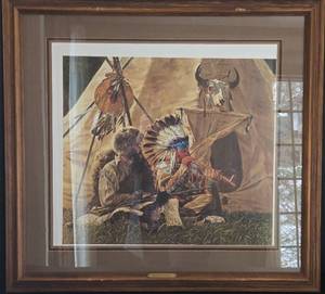 lot 202 image: Framed 1982 BREATH OF FRIENDSHIP by PAUL CALLE