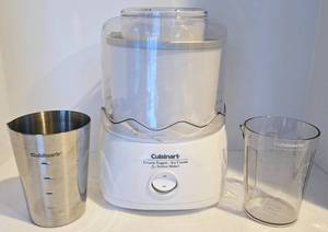 lot 206 image: CUISINART Frozen Yogurt and Ice Cream Maker & 2 Measuring Cups 