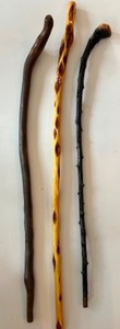lot 142 image: Vintage BRIARWOOD & DIAMOND WILLOW Walking Sticks  Canes - Qty 3