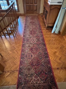 lot 255 image: Karastan Wool Rug RUNNER 700 717 Kirman Panel Kirman Multicolor 12 ft