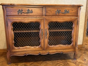 lot 24 image: Vintage French Provincial Buffet Cabinet by ERICKSON INTERIORS