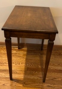 lot 257 image: Solid Wood Side Table By ERICKSON INTERIORS Simple, Plain & Sturdy