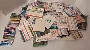 lot 289 image: Hundreds of GOLF COURSE Score Cards Used & Some New