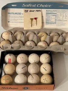 lot 294 image: Vintage Golf Balls and Antique Golf Tees