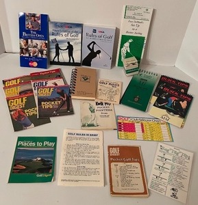 lot 295 image: Interesting Lot of Vintage Pamphlets & Brochures on Golfing, Rules, Including Munsingwear Grand Slam Collectibles