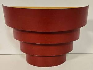 lot 273 image: Vintage Space Age MCM Red Metal Sconce 