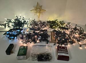 lot 274 image: Tree Top Star  Multiple Clear LED & Regular Strands of Lights