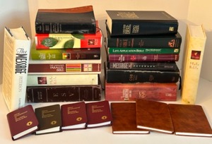 lot 311 image: Various Kinds of BIBLES Holy, NIV, Study, Life Application, GoodNews & More - Qty 22