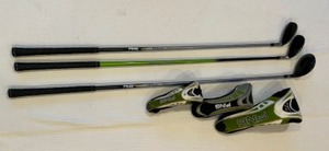 lot 314 image: PING Rapture Hybrid Drivers Graphite RH Golf Clubs W Head Covers - Qty 3