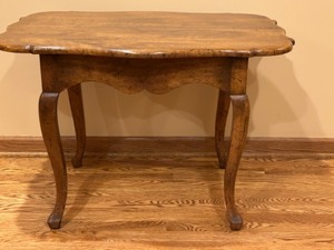 lot 336 image: Antique French Country Solid Walnut Farmhouse Country Side TABLE