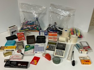 lot 359 image: OFFICE Items Large Lot Including Pens, Pencils, Highlighters, Calculators, Labels & Much More