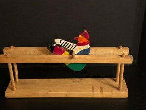 lot 145 image: Antique ROLY POLY Tumbling CLOWN Folk Art Handmade TOY Working