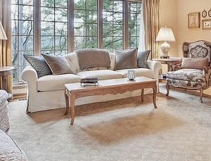 lot 2 image: Classic BAKER FURNITURE Tufted Chesterfield Custom Creamy Sofa