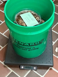 lot 385 image: 98 pounds of pre-1982- 1958 Copper PENNIES Large Collection No Wheaties