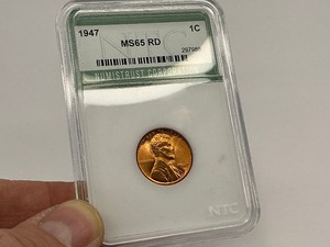 1947 MS65 RD Wheat Cent