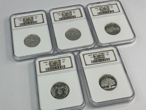 5pc NGC PR69 1999 Silver Statehood Quarters