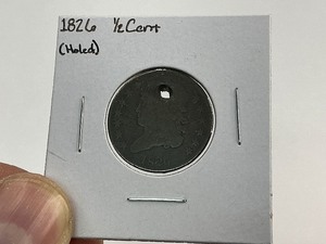 1826 Holed 12 Cent
