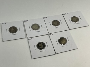 6pc Silver Dime Lot