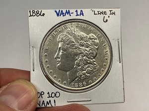 1886 VAM-1A Morgan Silver Dollar  TOP-100 VAM