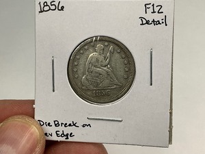1856 Seated Liberty Quarter Error