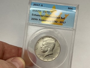 2017-S  Anacs EU70 Kenndy Half Dollar