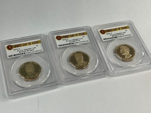 3pc 2016-S PR69DCAM Presidential Dollar Set - PCGS 1st Day Issue