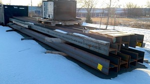 lot 100 image: W10x49, W8x24 Steel Beams