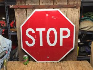 lot 112 image: Classic 30 Metal Stop Sign