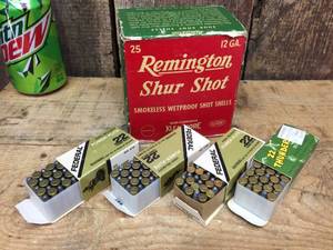 lot 123 image: Vintage Remington Shur-Shot 12ga & 4 Boxes .22 LR