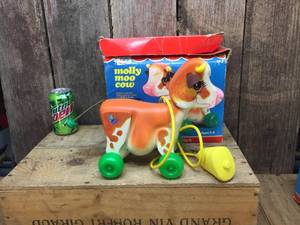 lot 138 image: Vintage Fisher-Price Molly Moo Cow - Toy with Box