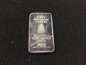 lot 160 image: 1 Ounce Silver Bar - Switzerland