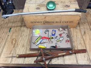 lot 201 image: Vintage Fishing Jigs - Lures - Ice Fishing - Heddon - Rapala