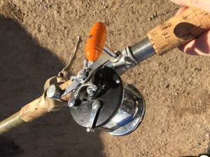 lot 204 image: Vintage Penn Peer 209 Reel & Golden Sabre 17760 Rod 7 12 Ft