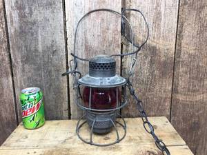 lot 207 image: Classic Antique Railroad Adlake C.M.S.T. P&P Lantern